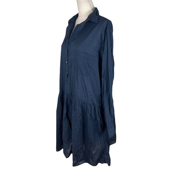 Grayson The Changemaker Navy Blue Shirt Dress Long Sleeve Relaxed Fit Size 05 XL - Picture 5 of 7